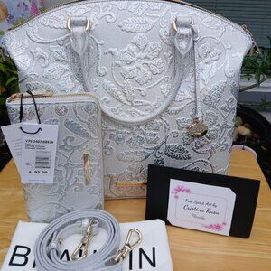 Brahmin Large Duxbury Chrome Estonia & Suri Wallet NWT